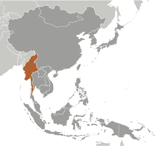 Bản đồ khu vực Mianma
