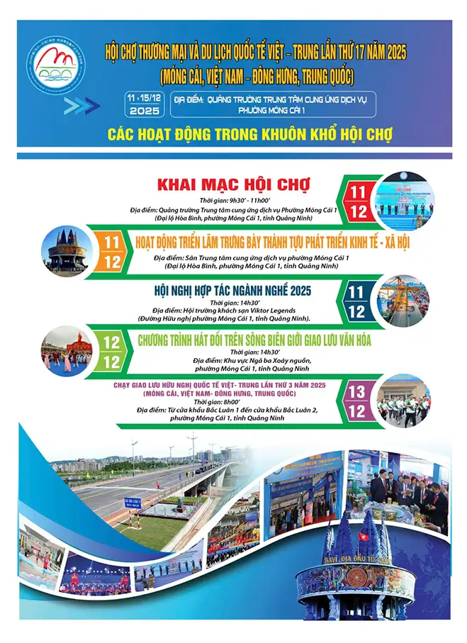 Từ ngày 11 - 15-12-2025 diễn ra Hội chợ Thương mại và Du lịch quốc tế Việt - Trung năm 2025 2
